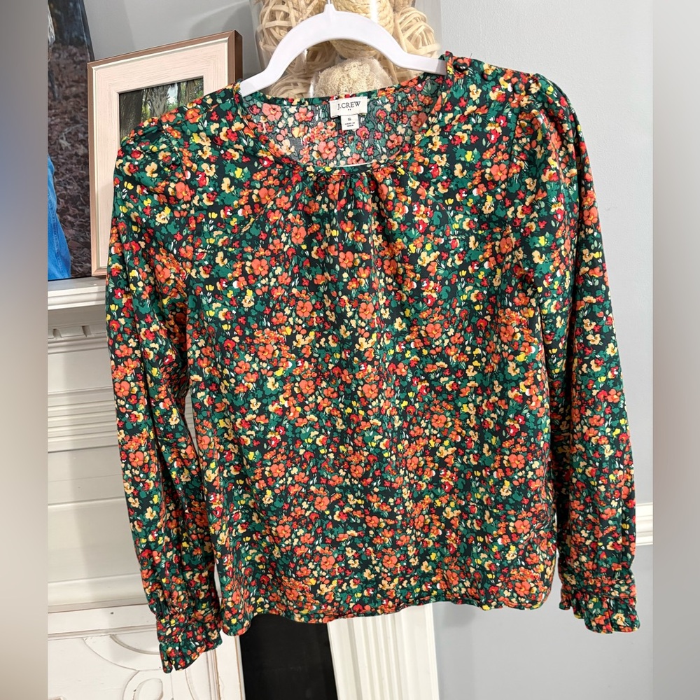 J. Crew Floral Print Blouse size small